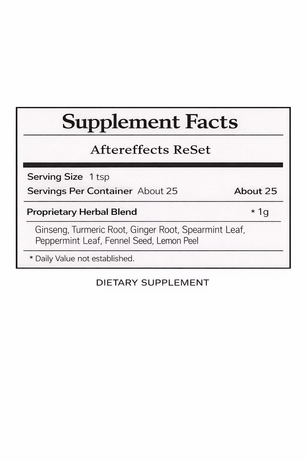 Aftereffects ReSet