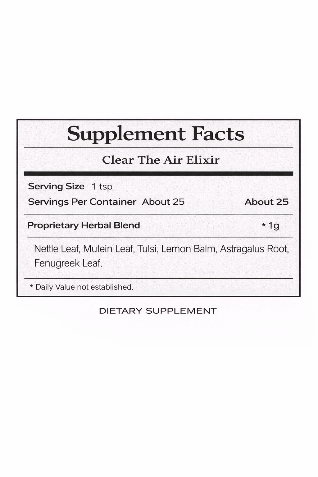 Clear the Air Elixir